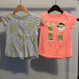 Bundle of 2 girls Yoda tshirts